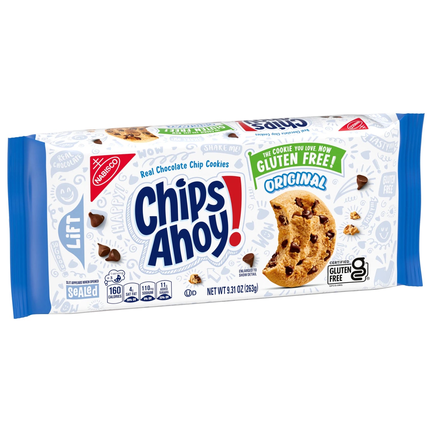 Chips Ahoy Original Crunchy Gluten Free Chocolate Chip Cookies, 9.31 Oz