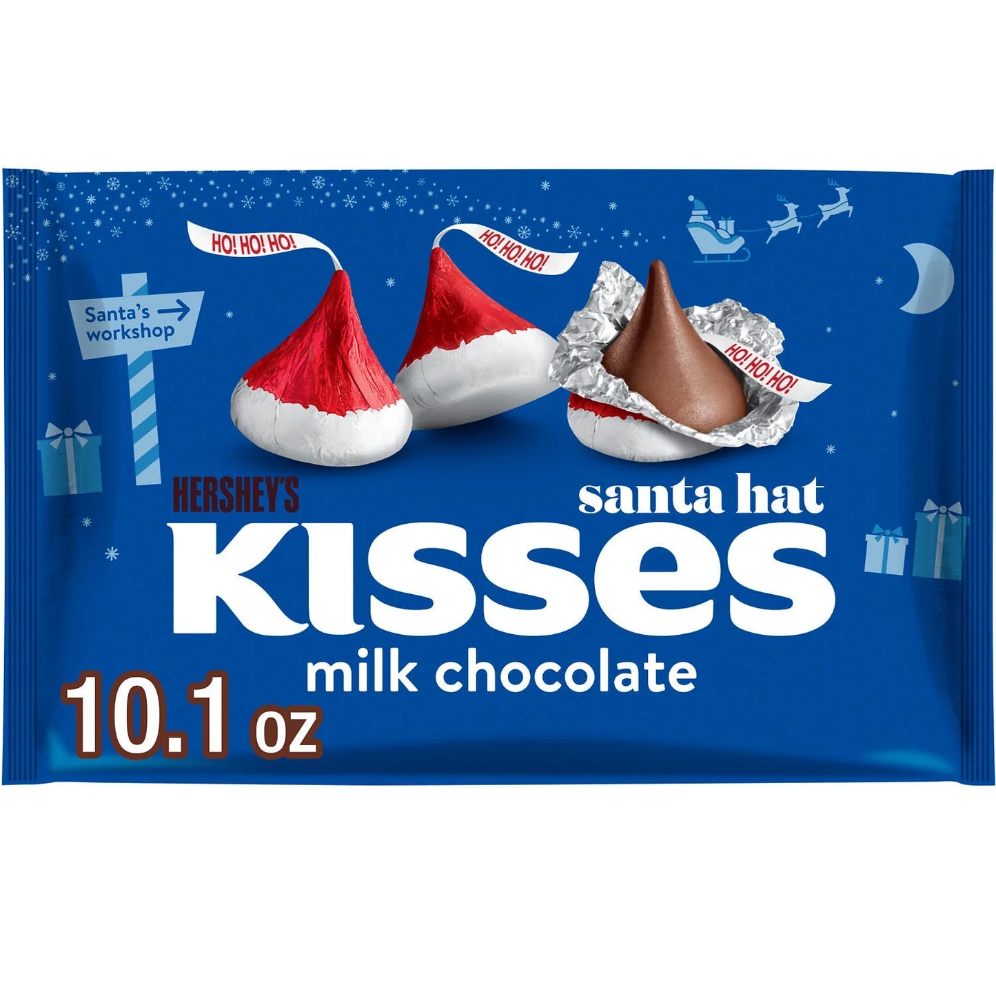 Kisses Milk Chocolate Sombrero de Santa Chocolate navideño