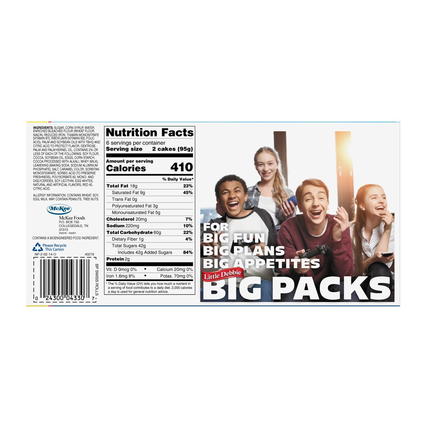 Big Pack Swiss Rolls, 20.08 Oz (12 Count)