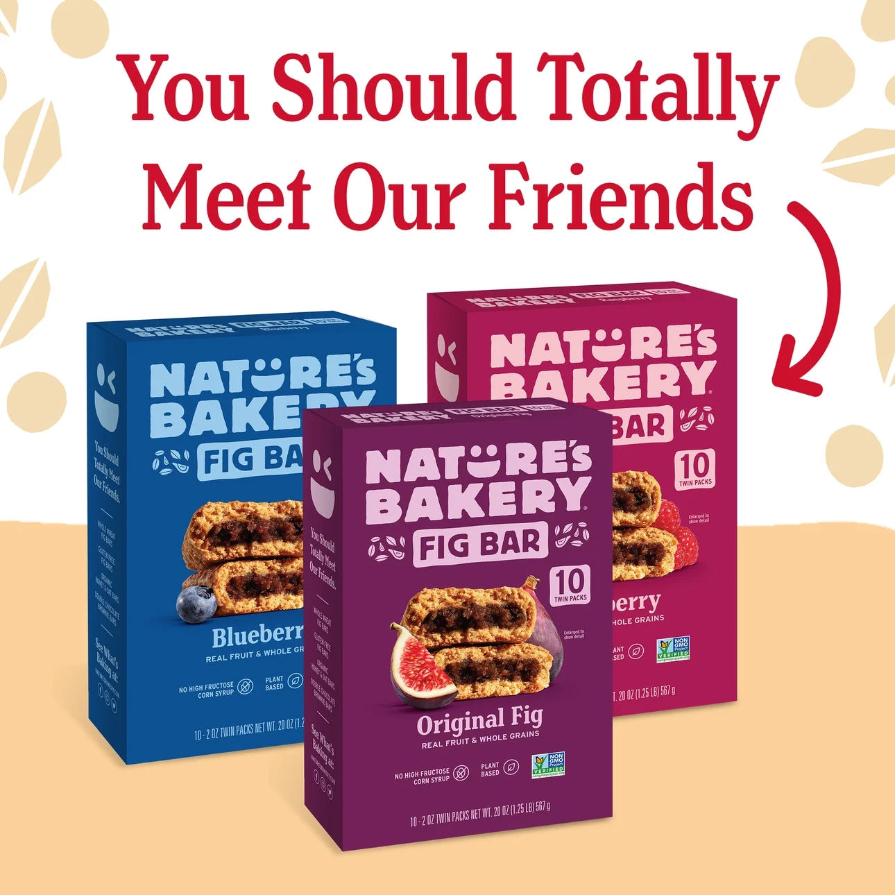 Nature's Bakery Oatmeal Crumble Strawberry Breakfast Snack Bars, 1.41 Oz, 10 Count