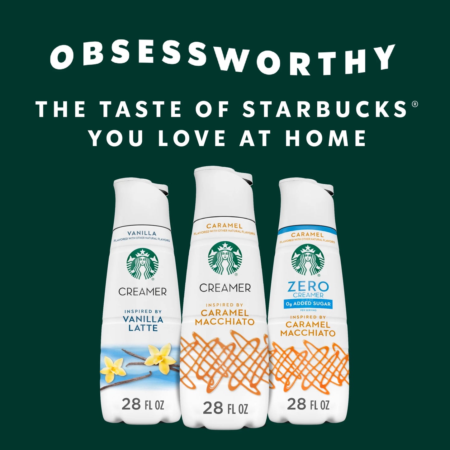 Caramel Flavored Coffee Creamer, Inspired by Caramel Macchiato, 28 Fl Oz