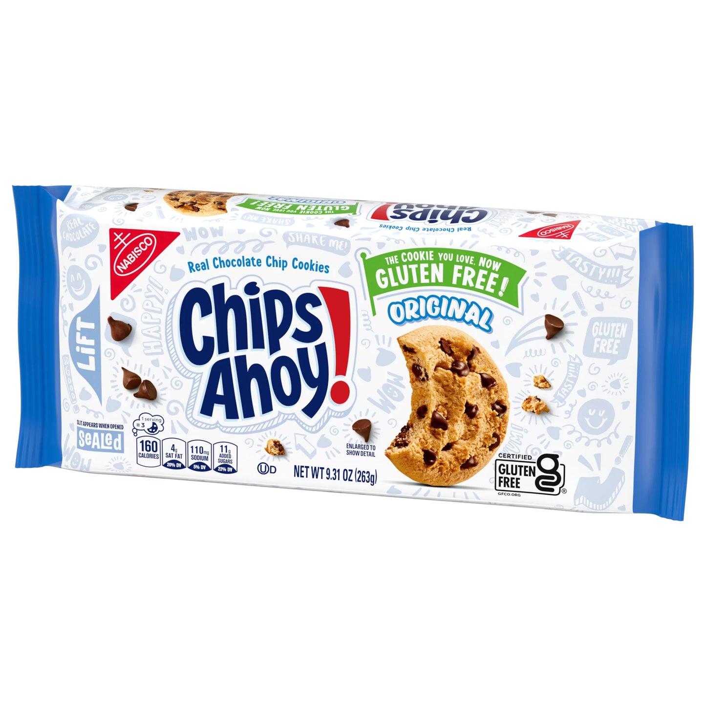 Chips Ahoy Original Crunchy Gluten Free Chocolate Chip Cookies, 9.31 Oz