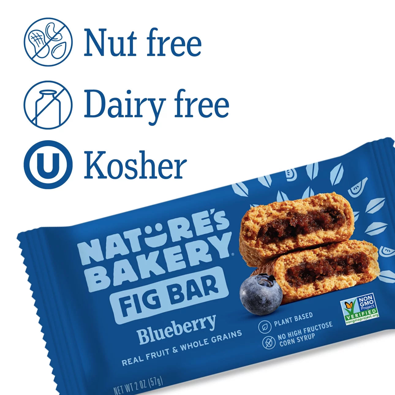 Nature's Bakery Blueberry Fig Bars, 10 Twin Packs, 2 Oz Each