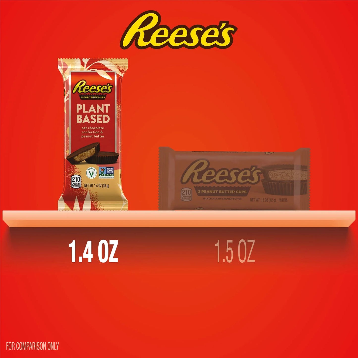 REESE'S Veganos Plant Based Oat Chocolate Confection and Peanut Butter Cups – 1.4 oz