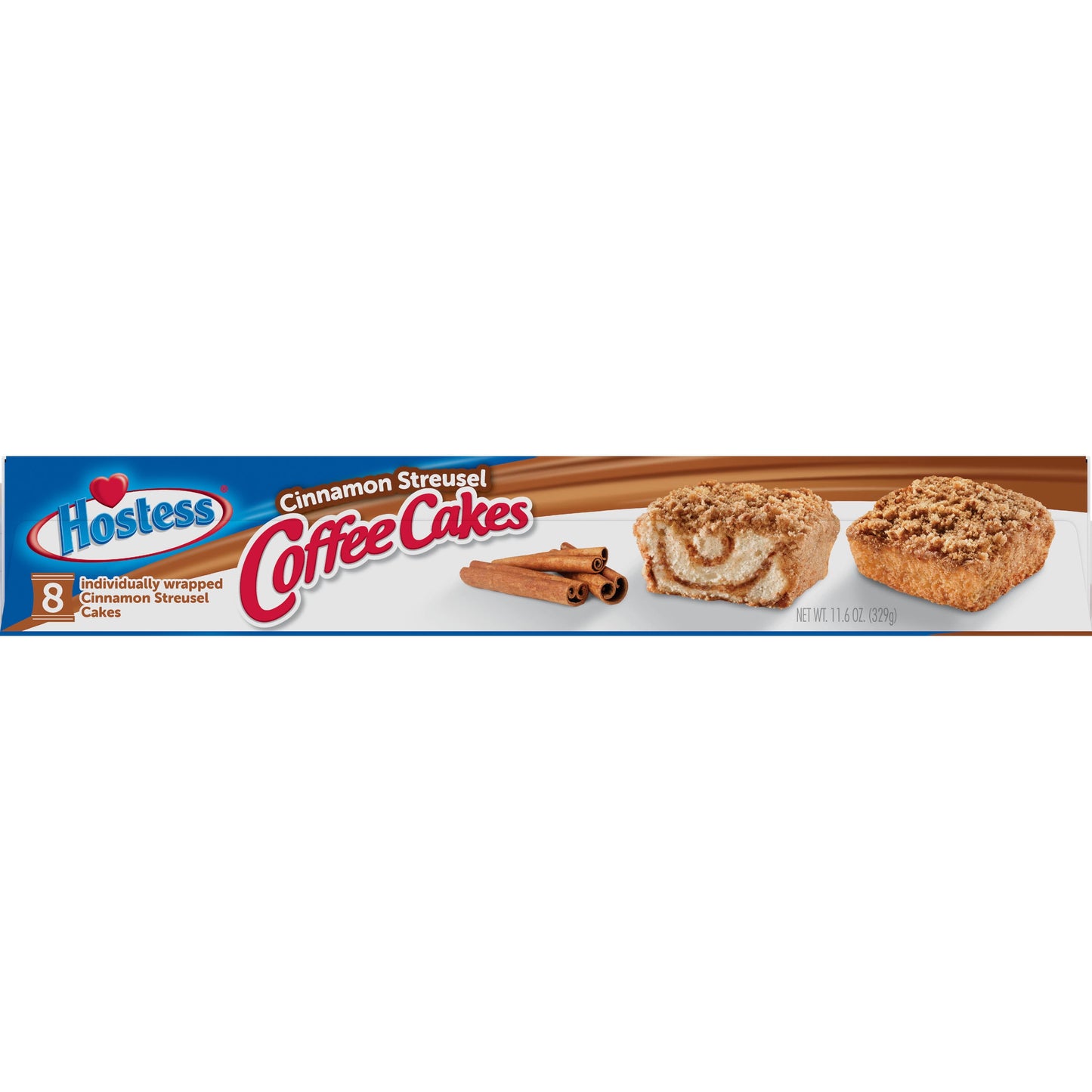 Cinnamon Coffee Cake, Topped with Streusel, Individually Wrapped, 8 Count, 11.6 Oz