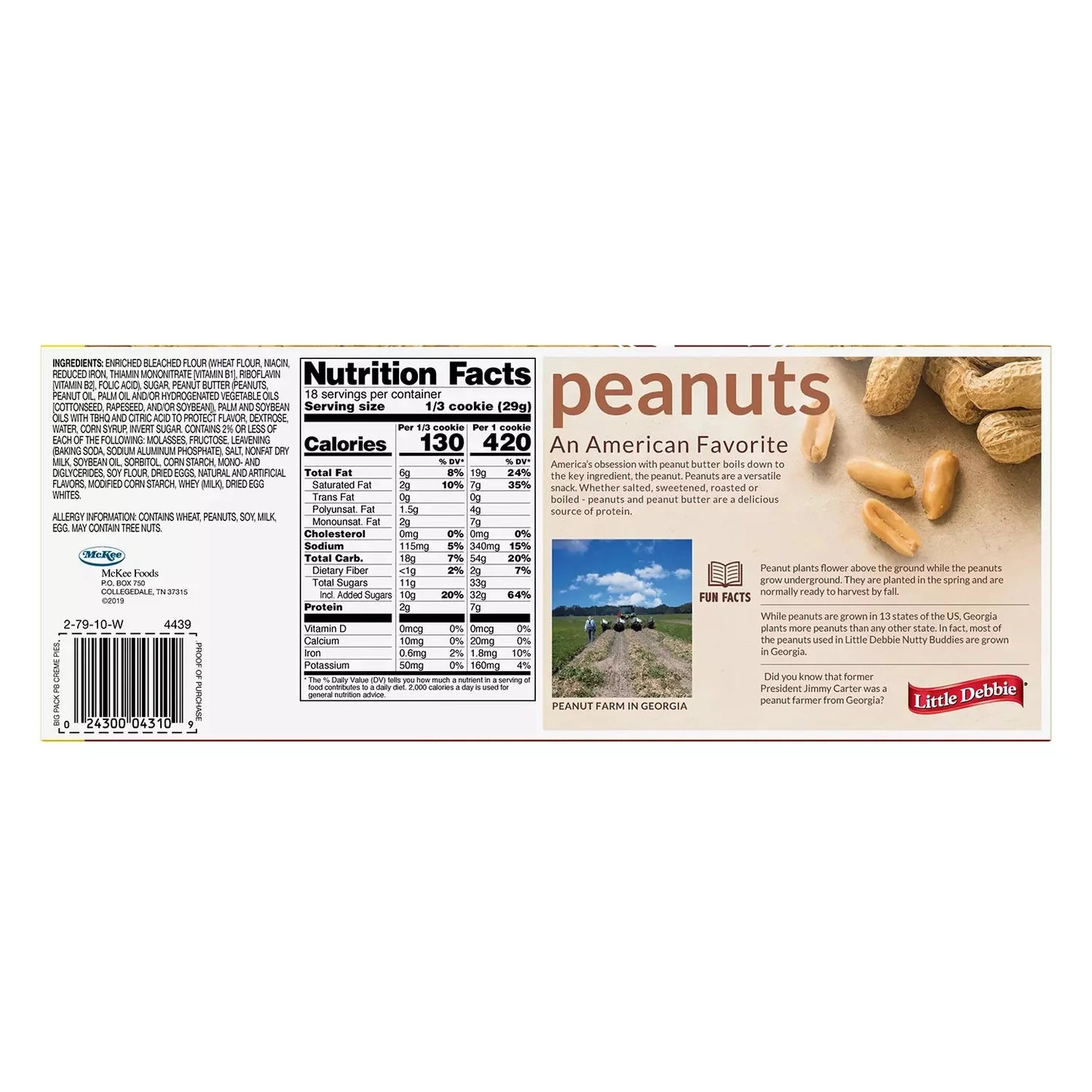 Big Pack Peanut Butter Creme Pies, 18.6 Oz