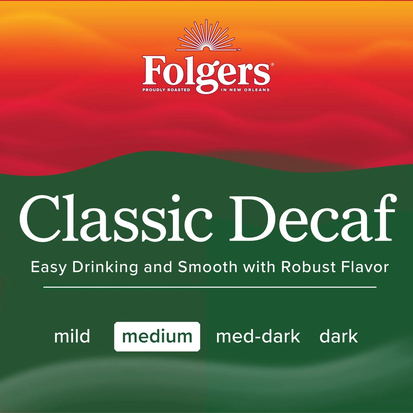 Folgers Classic Decaf Ground Coffee, Medium Roast, 25.9 Oz Canister