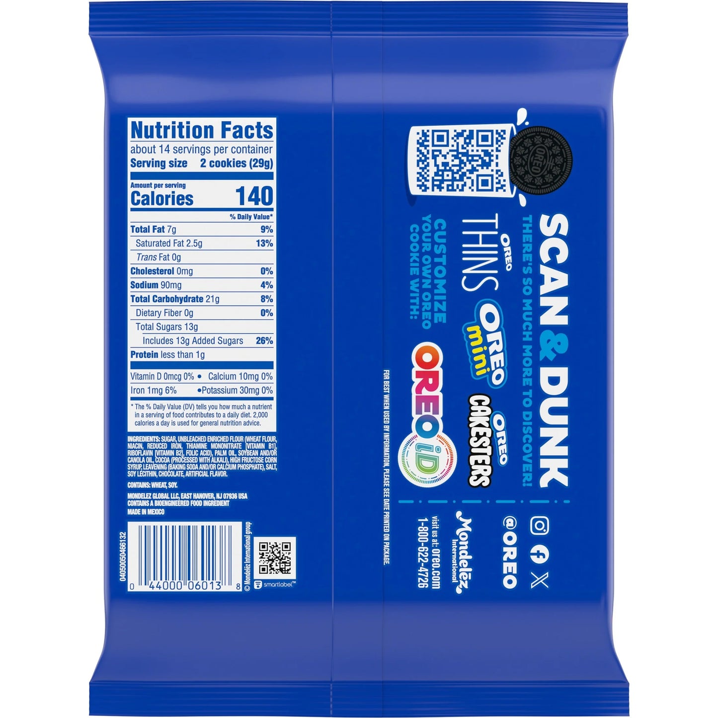 Oreo Double Stuff Chocolate Sandwich Cookies, 14.03 Oz