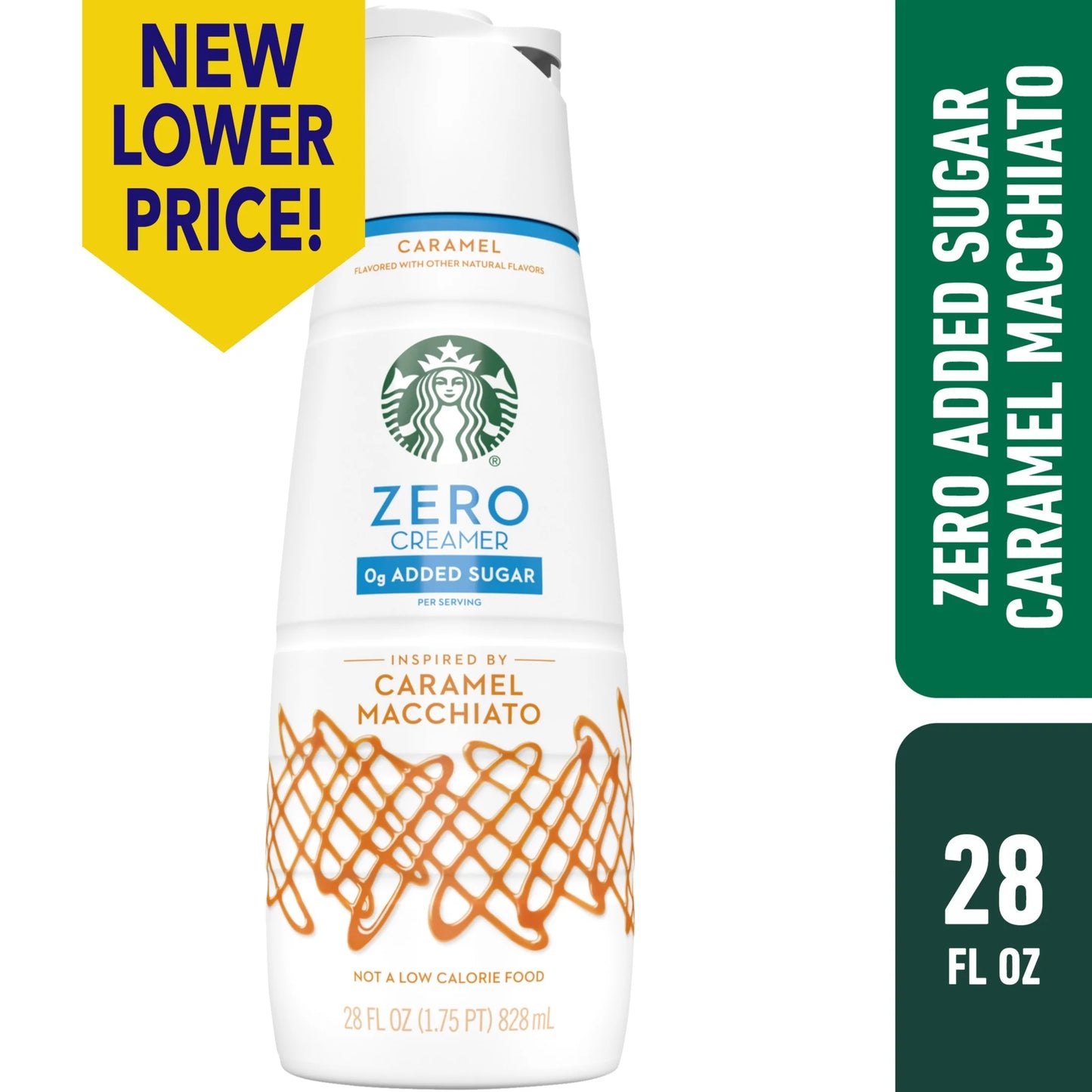 Zero Grams Added Sugar, Caramel Flavored Coffee Creamer, Inspired by Caramel Macchiato, 28 Fl Oz