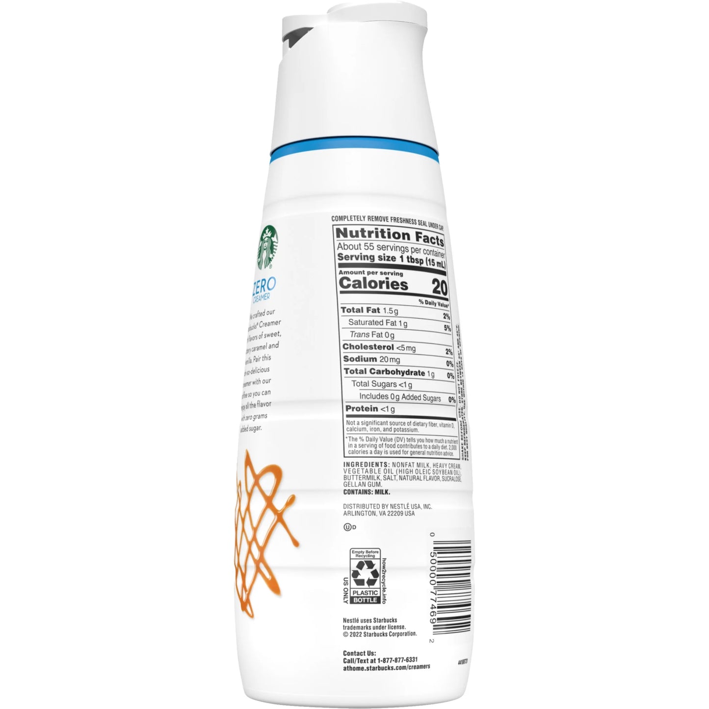 Zero Grams Added Sugar, Caramel Flavored Coffee Creamer, Inspired by Caramel Macchiato, 28 Fl Oz