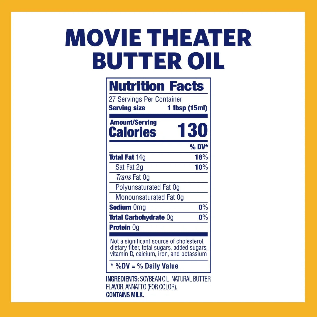 Aceite de Palomitas Sabor Cine, 13.75 Fl. oz