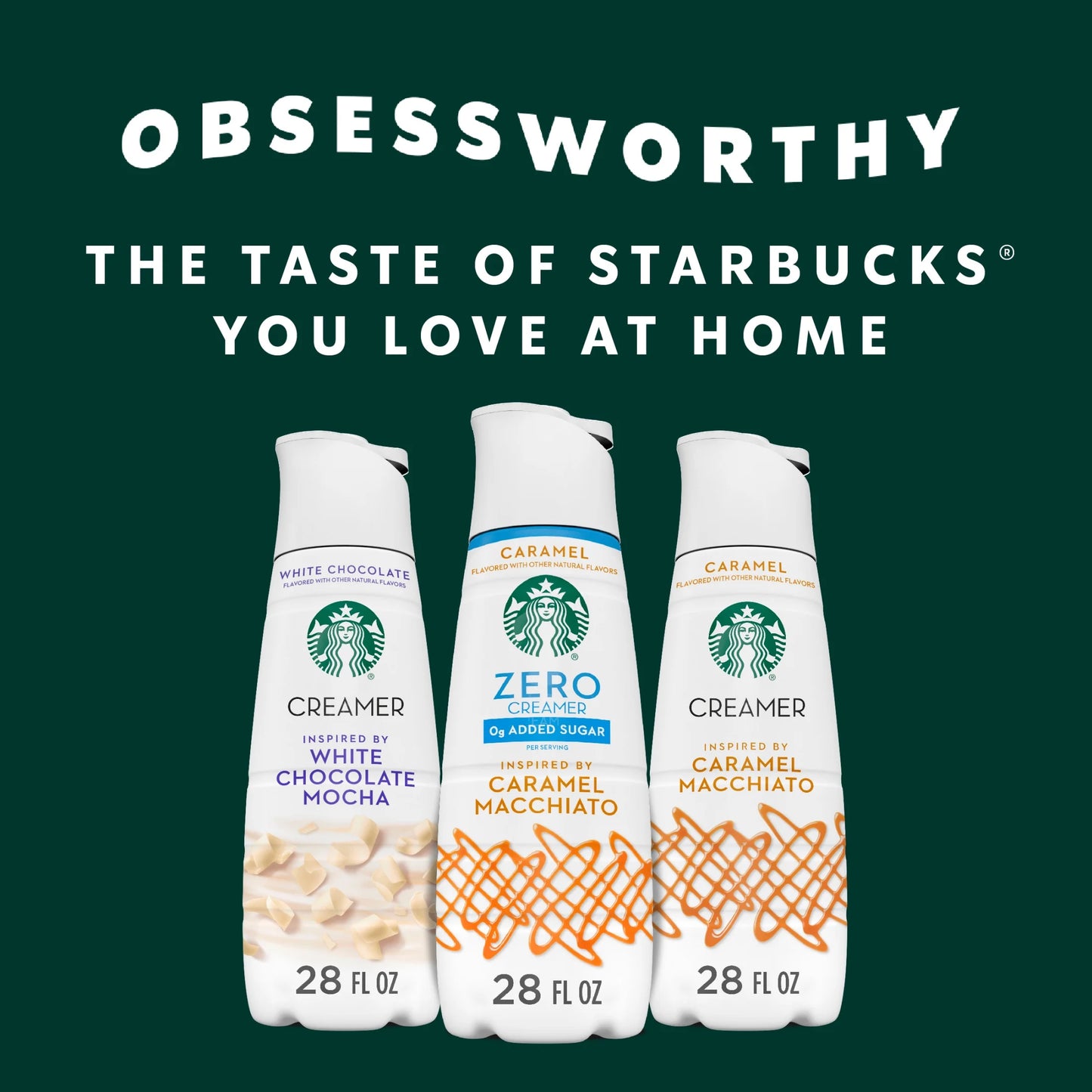Zero Grams Added Sugar, Caramel Flavored Coffee Creamer, Inspired by Caramel Macchiato, 28 Fl Oz