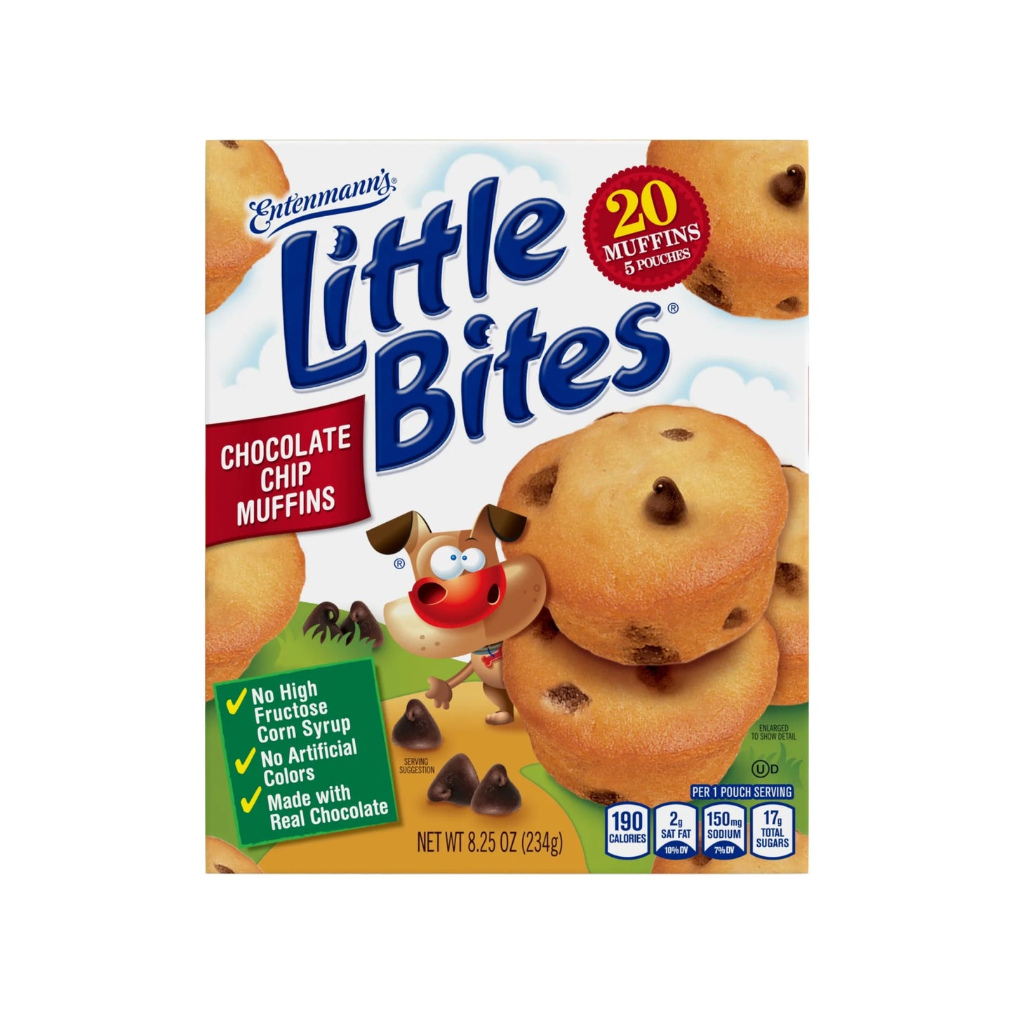 Little Bites Chocolate Chip Muffins, 5 Packs, Mini Muffins, 8.25 Oz Multipack