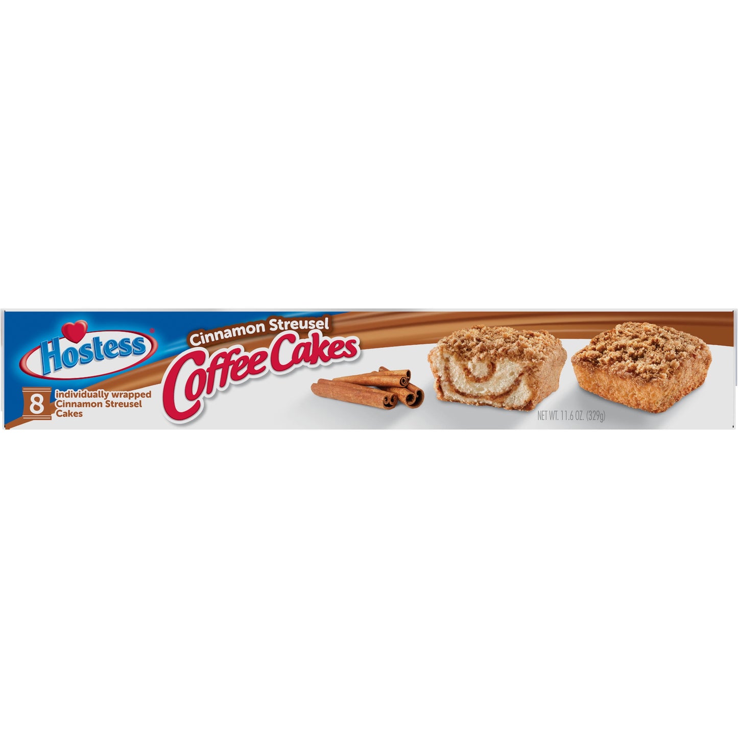 Cinnamon Coffee Cake, Topped with Streusel, Individually Wrapped, 8 Count, 11.6 Oz