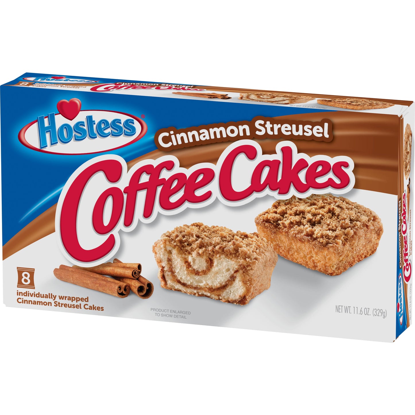 Cinnamon Coffee Cake, Topped with Streusel, Individually Wrapped, 8 Count, 11.6 Oz