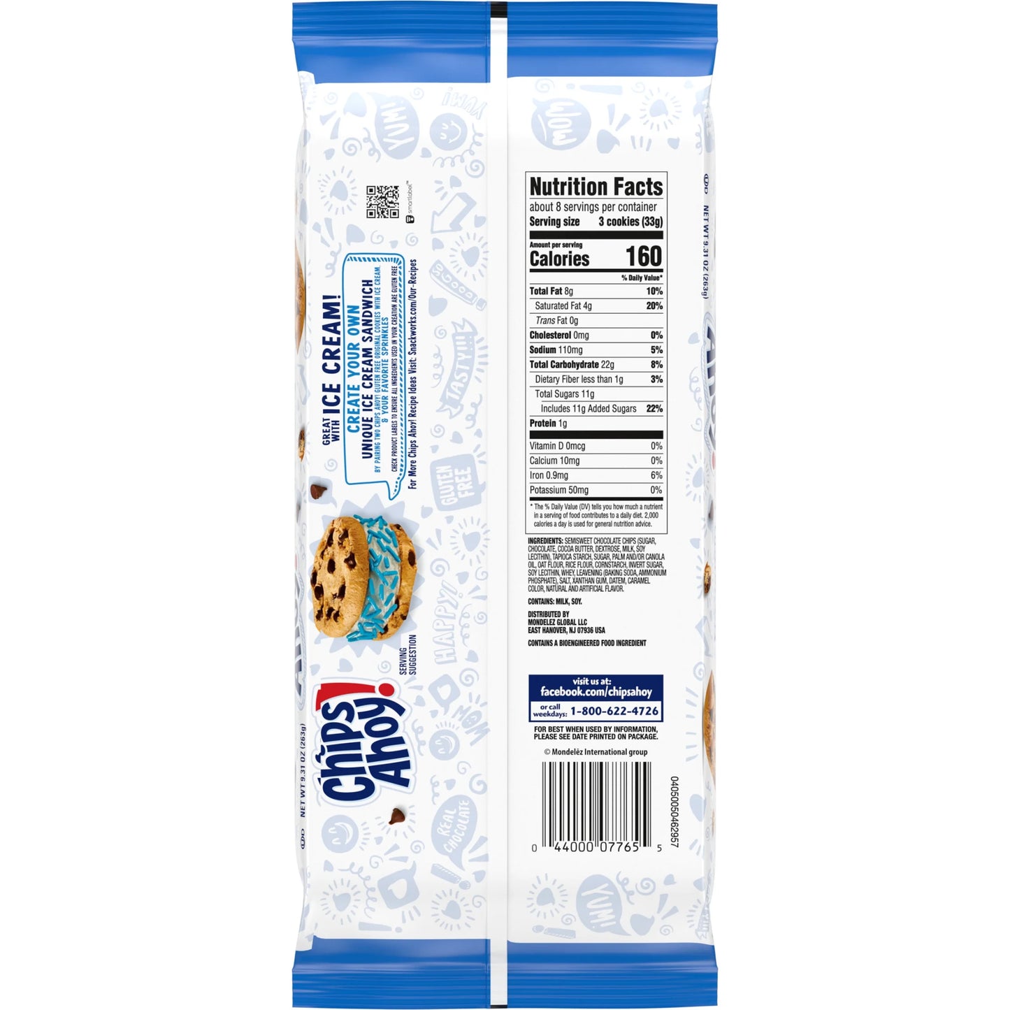 Chips Ahoy Original Crunchy Gluten Free Chocolate Chip Cookies, 9.31 Oz