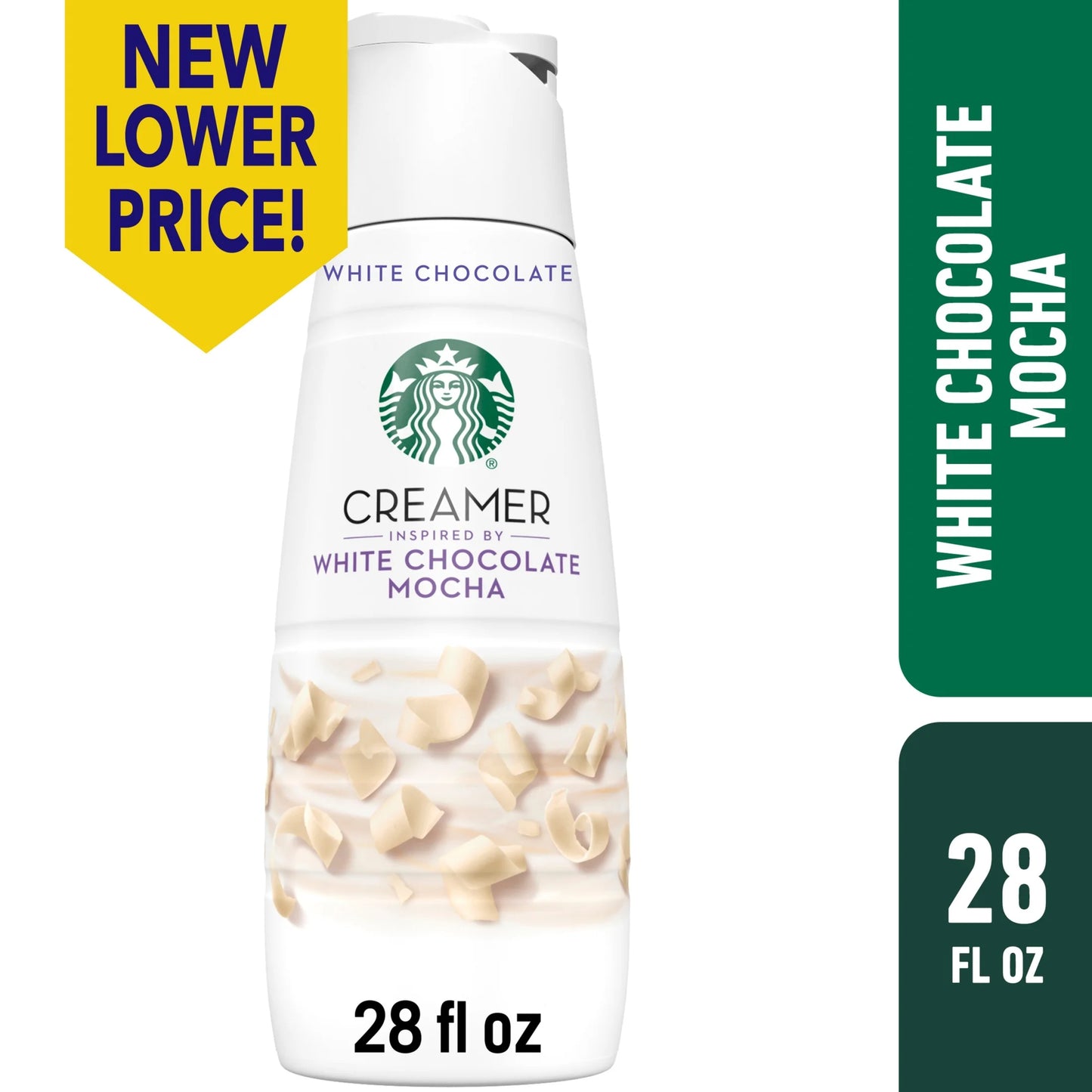 White Chocolate Flavored Coffee Creamer, Inspired by White Chocolate Mocha, 28 Fl Oz