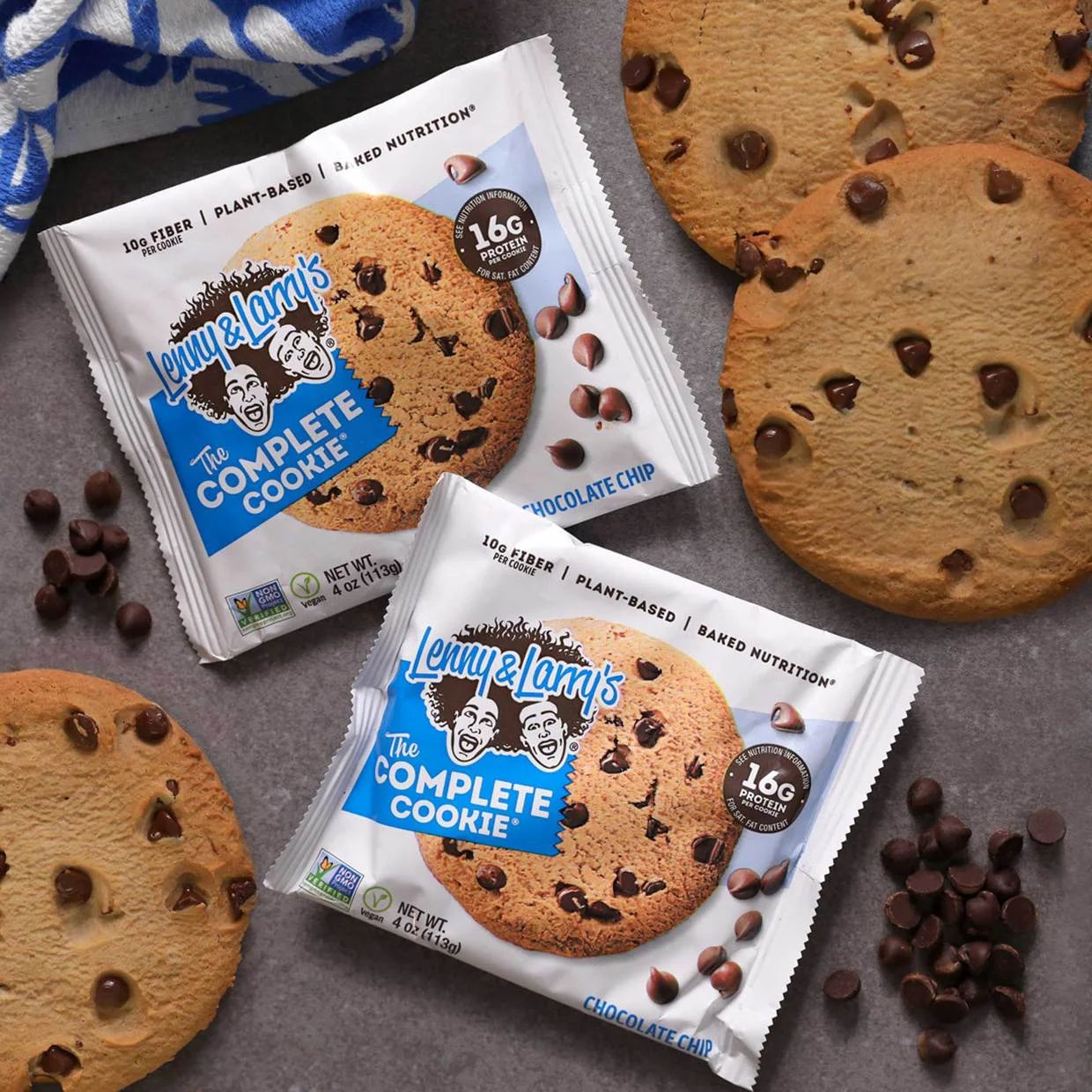 Lenny & Larry's The Complete Cookie® – Chocolate Chip, 4 Oz, 4 Ct