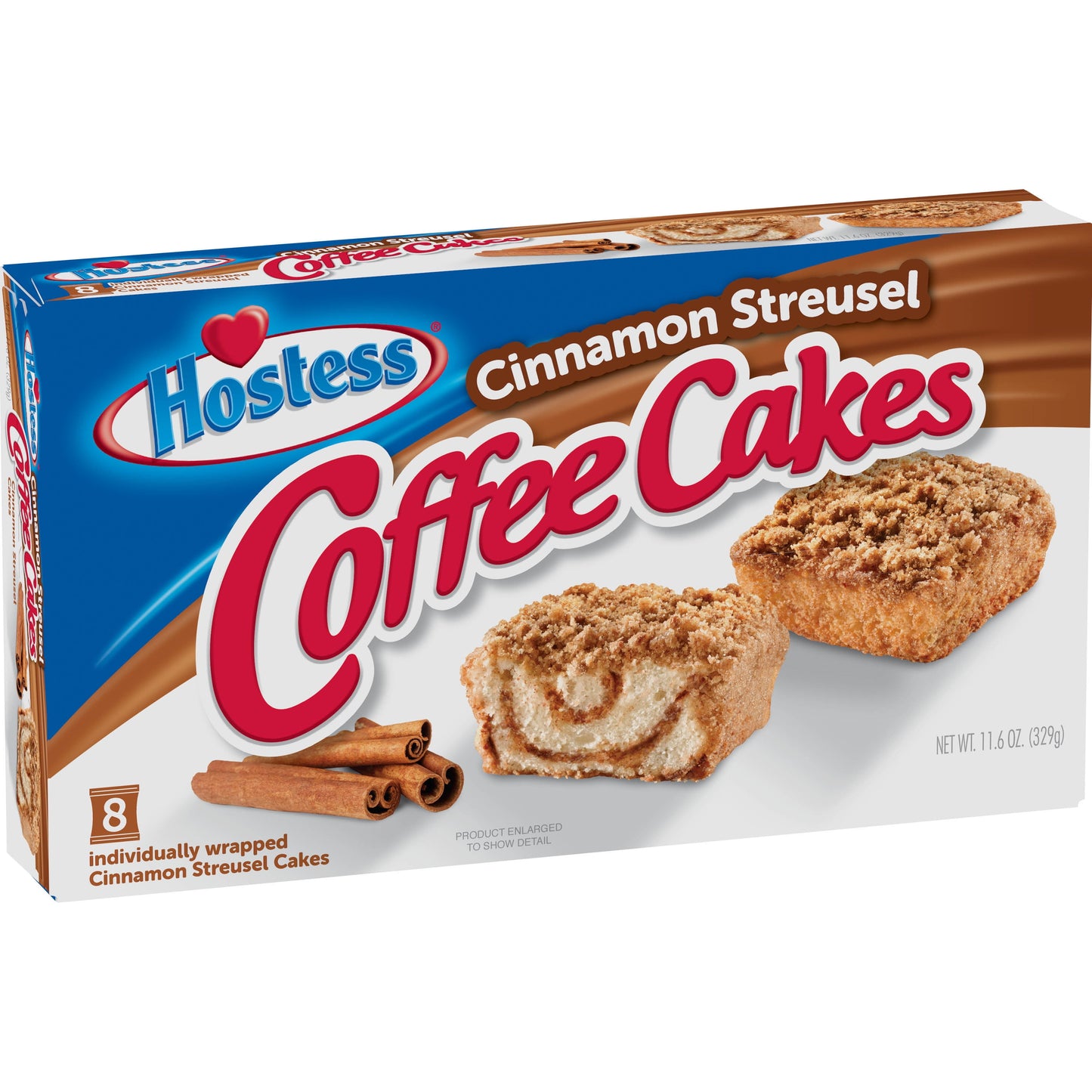 Cinnamon Coffee Cake, Topped with Streusel, Individually Wrapped, 8 Count, 11.6 Oz