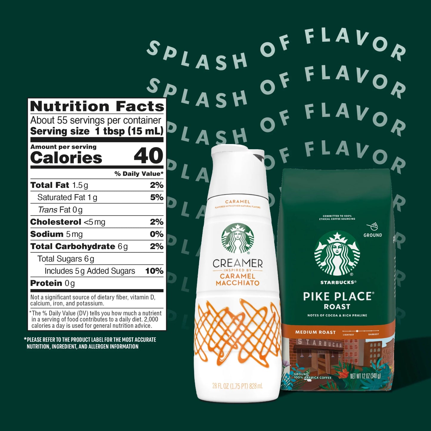 Caramel Flavored Coffee Creamer, Inspired by Caramel Macchiato, 28 Fl Oz