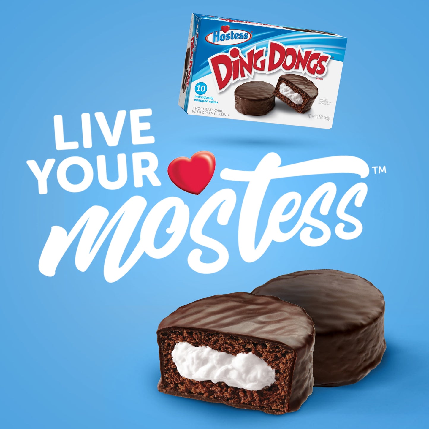 Chocolate Ding Dongs Snack Cakes - 12.70 Oz, 10 Count