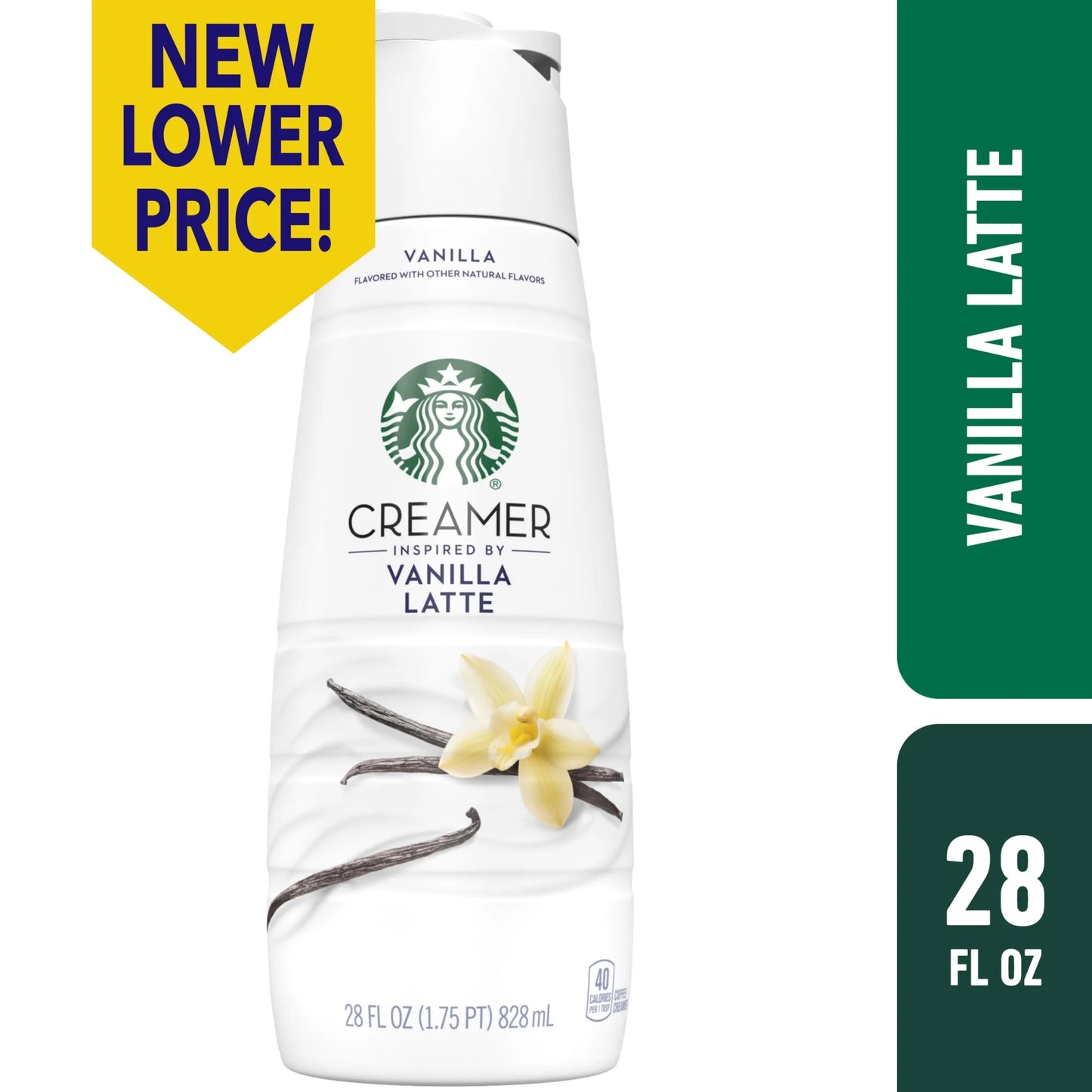 Vanilla Flavored Coffee Creamer, Inspired by Vanilla Latte, 28 Fl Oz
