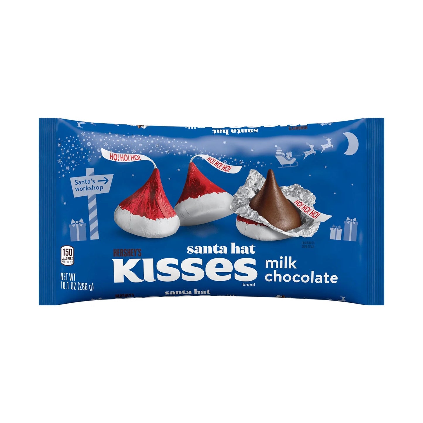 Kisses Milk Chocolate Sombrero de Santa Chocolate navideño