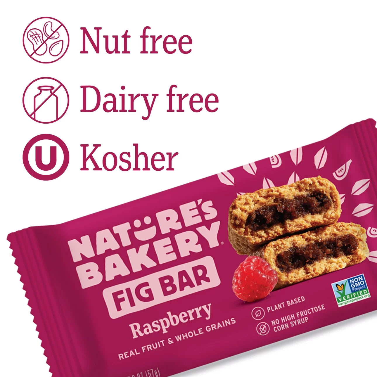 Nature's Bakery Raspberry Fig Bars, 10 Twin Packs, 2 Oz Each