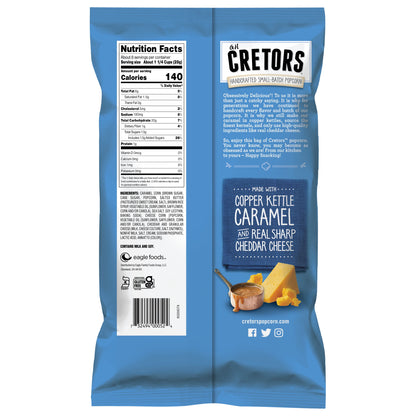 G.H. CRETORS Handcrafted Small-Batch Popcorn Cheese & Caramel Mix, 7.5 Oz
