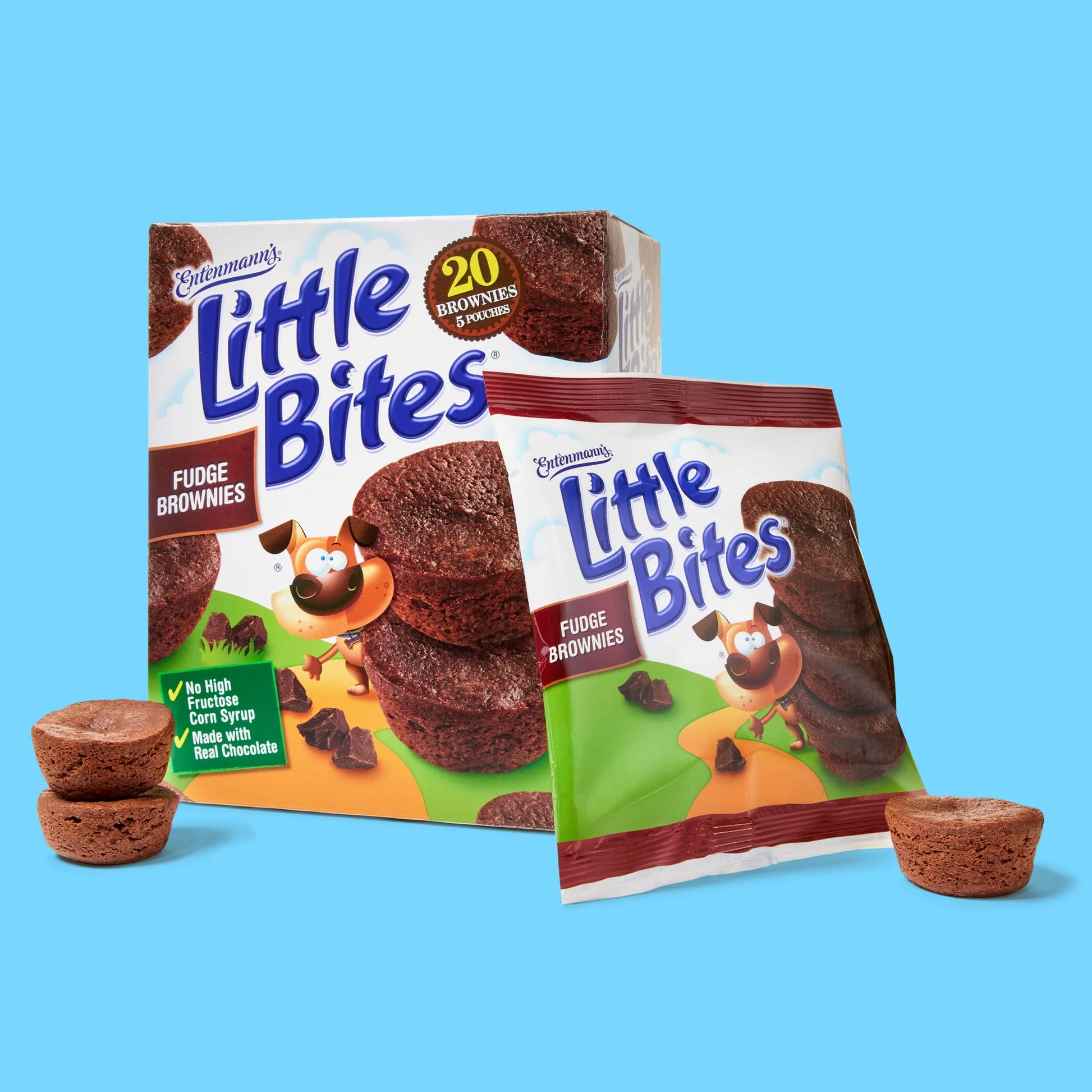 Little Bites Chocolate Fudge Brownies, 5 Packs, Mini Muffins, 9.75 Oz Box