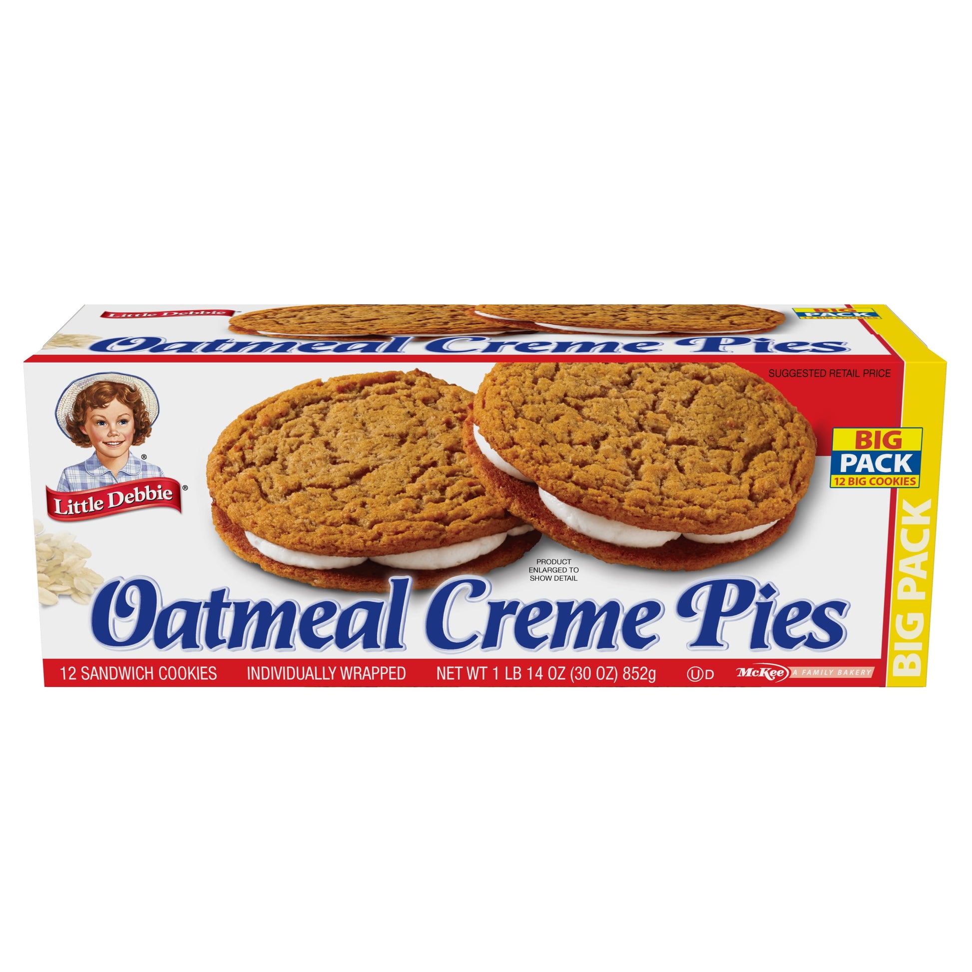 Big Pack Oatmeal Crème Pies, 30 Oz (12 Count)