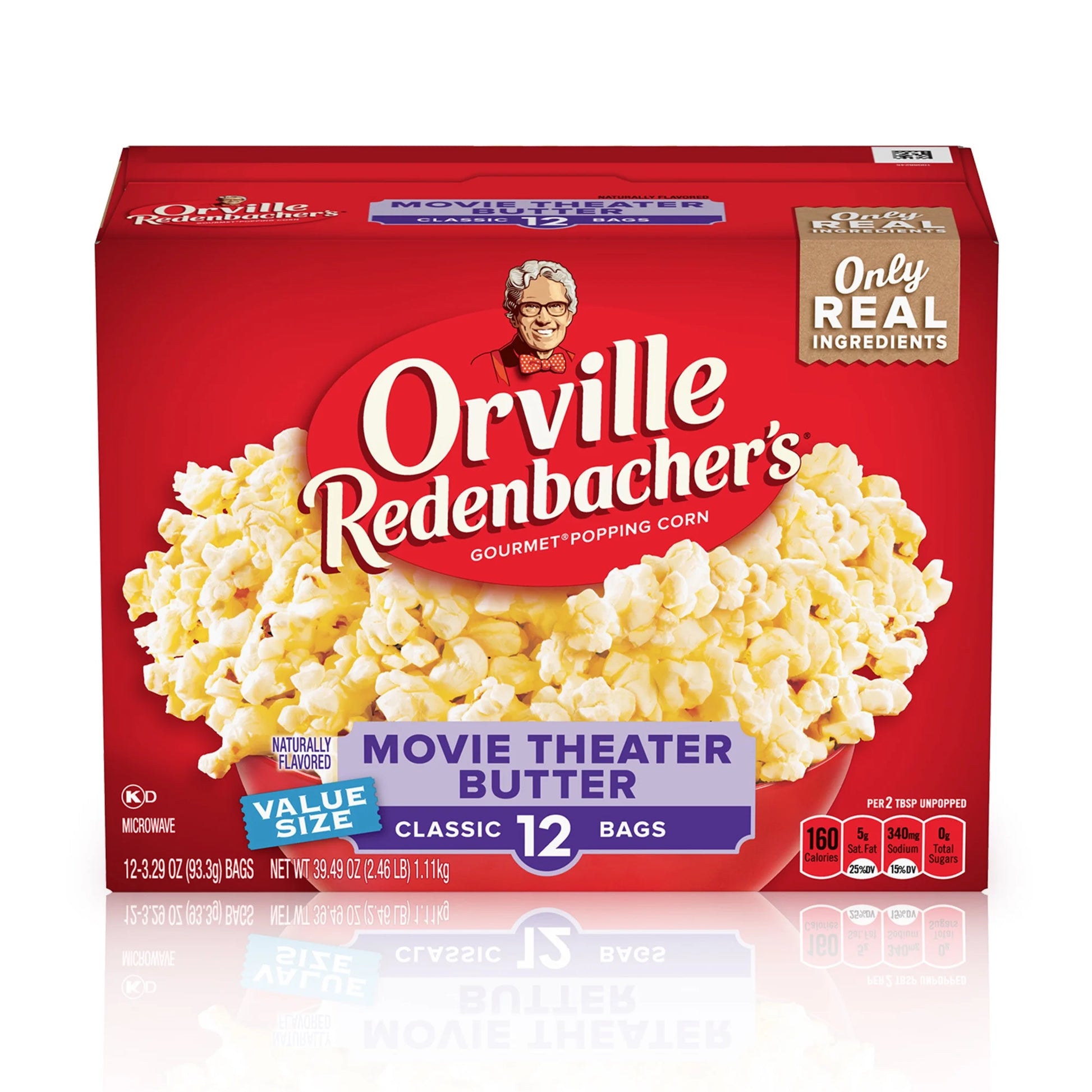 Orville Redenbacher’S Movie Theater Butter Popcorn, Microwave Popcorn, 12 Count
