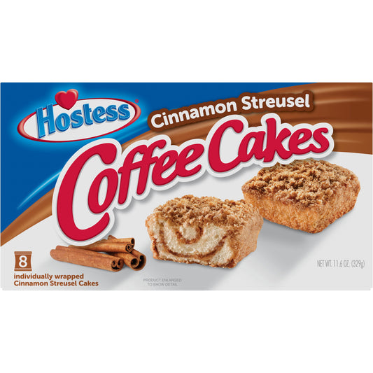 Cinnamon Coffee Cake, Topped with Streusel, Individually Wrapped, 8 Count, 11.6 Oz