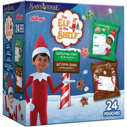 ELF ON THE SHELF Snacks de Cereal Navideño, Paquete Variado