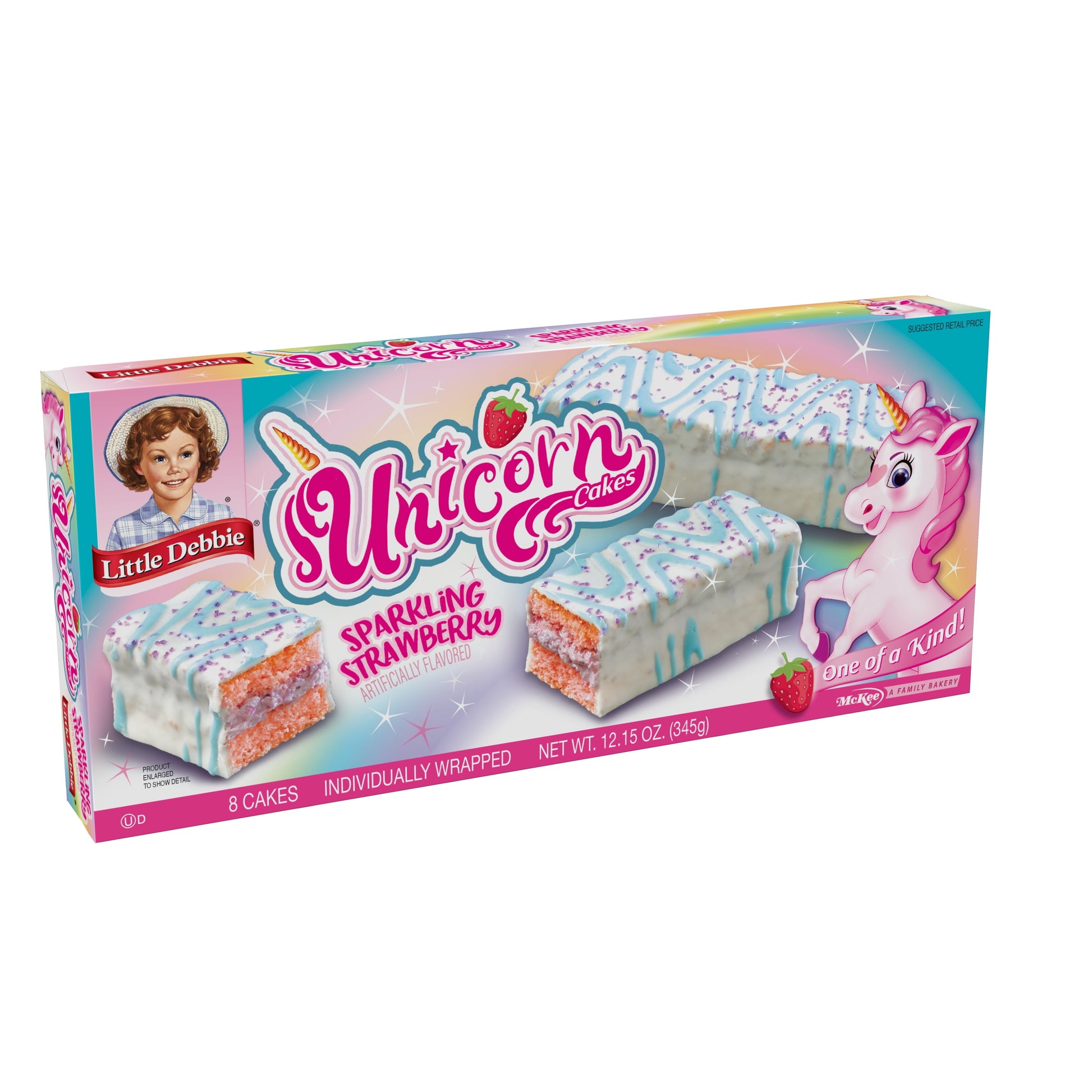Strawberry Unicorn Cakes, 12.15 Oz, 8 Count per Box