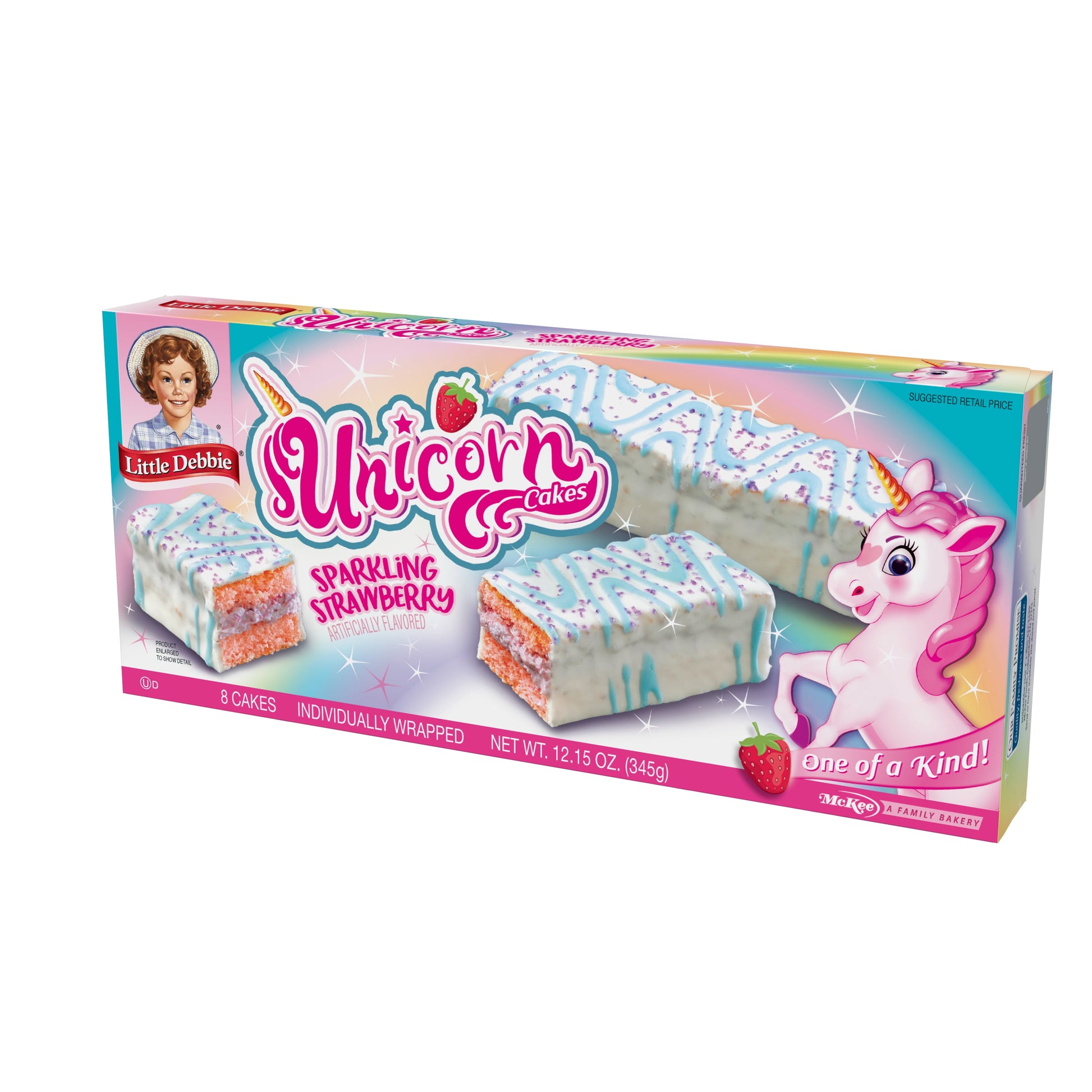 Strawberry Unicorn Cakes, 12.15 Oz, 8 Count per Box
