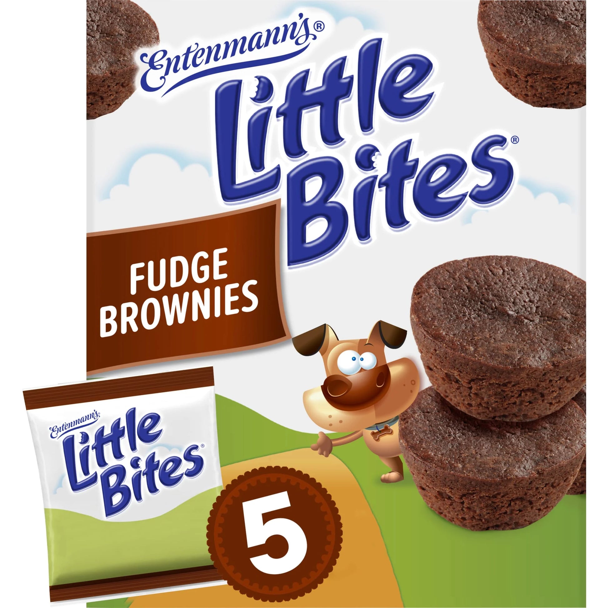 Little Bites Chocolate Fudge Brownies, 5 Packs, Mini Muffins, 9.75 Oz Box