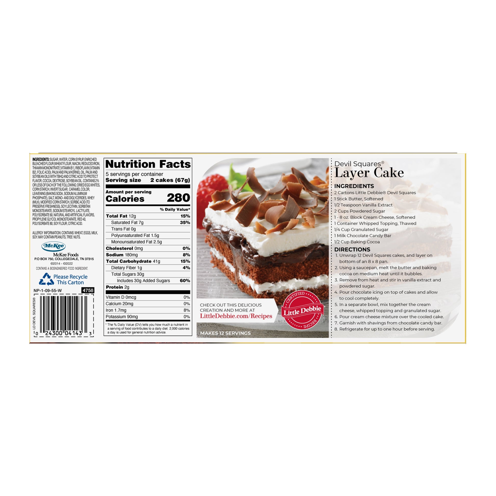 Devil Sqaures Snack Cakes, 11.76 Oz (10 Count)