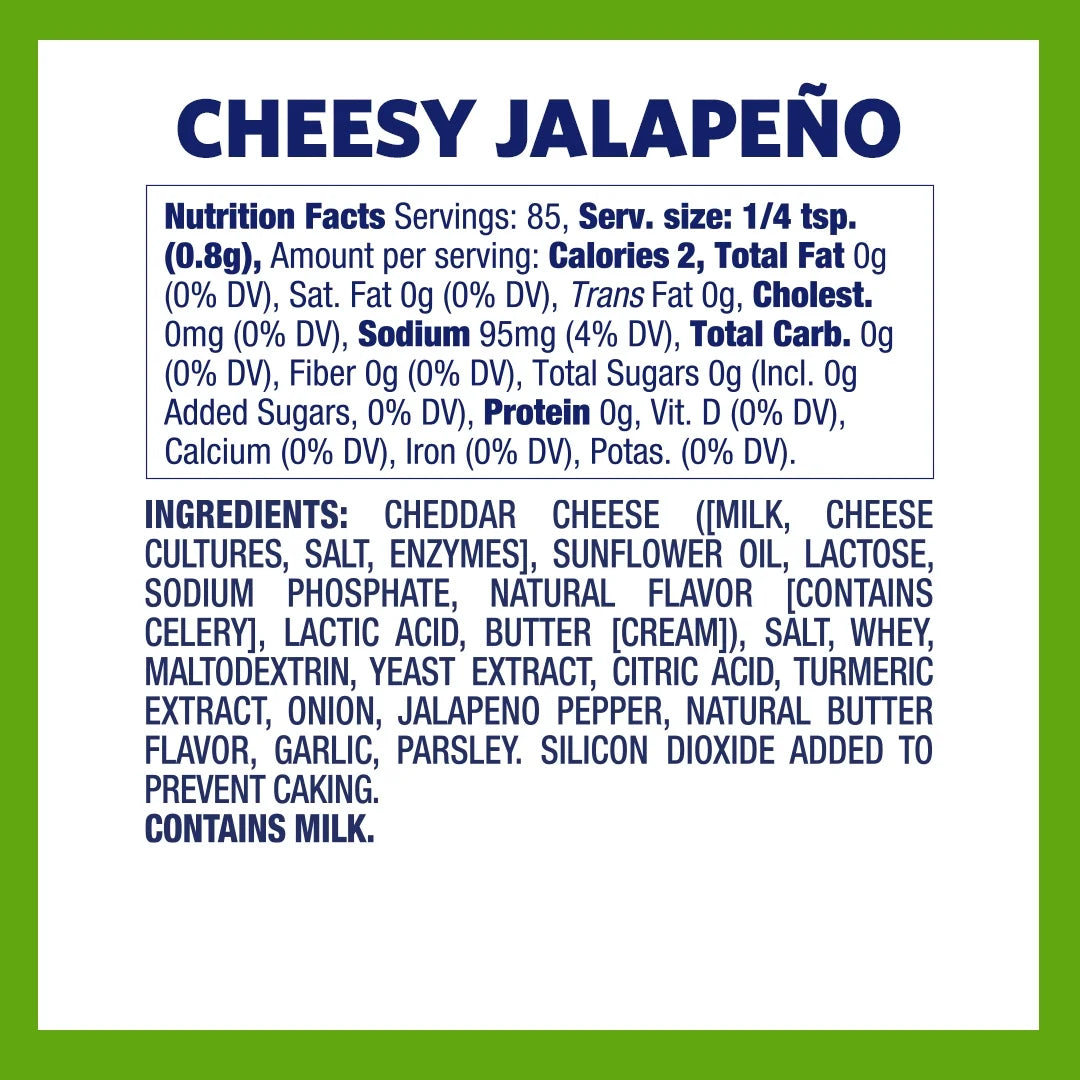 Cheesy Jalapeno Popcorn Seasoning, 2.4 Oz