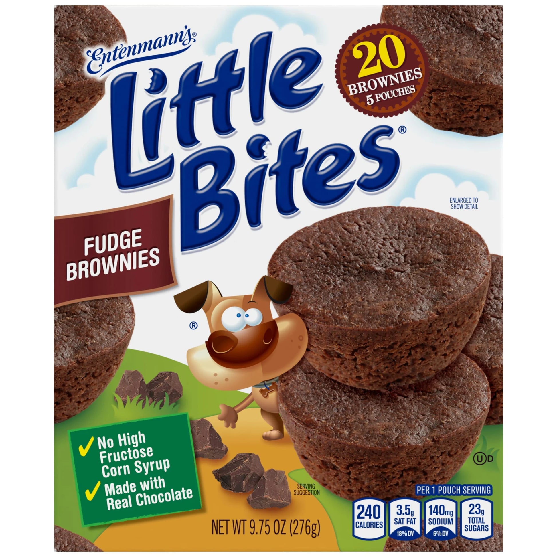 Little Bites Chocolate Fudge Brownies, 5 Packs, Mini Muffins, 9.75 Oz Box