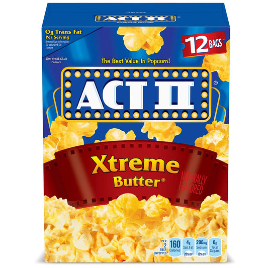 Xtreme Butter Microwave Popcorn, 2.75 Oz, 12 Count