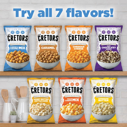 G.H. CRETORS Handcrafted Small-Batch Popcorn Cheese & Caramel Mix, 7.5 Oz
