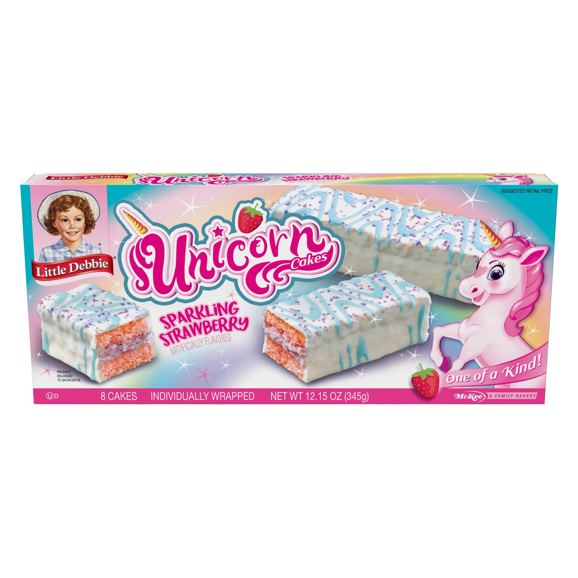 Strawberry Unicorn Cakes, 12.15 Oz, 8 Count per Box